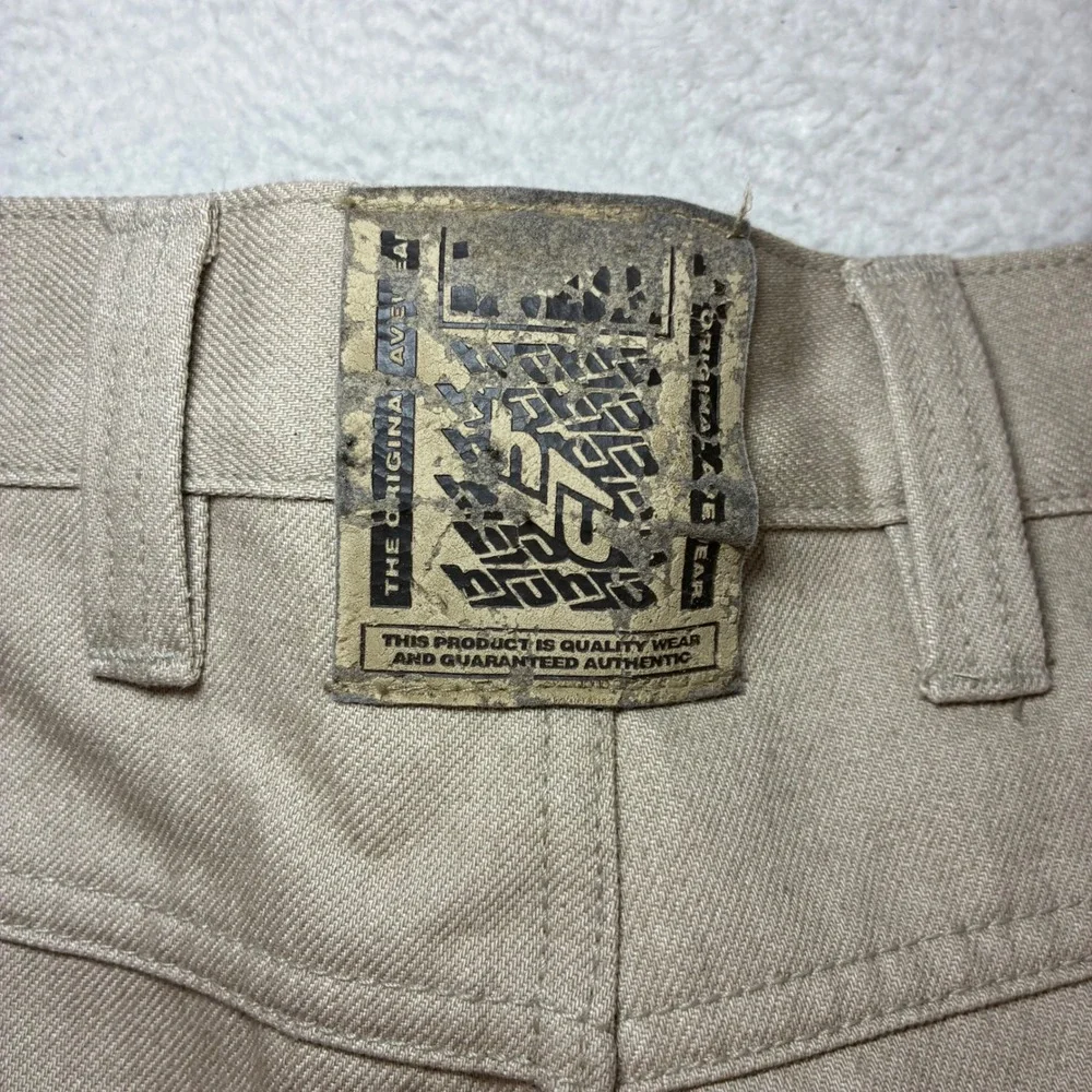 Vintage Hedz Up Jeans Carpenter Pants Men 40x33 Beige Baggy Skater Y2K Loose